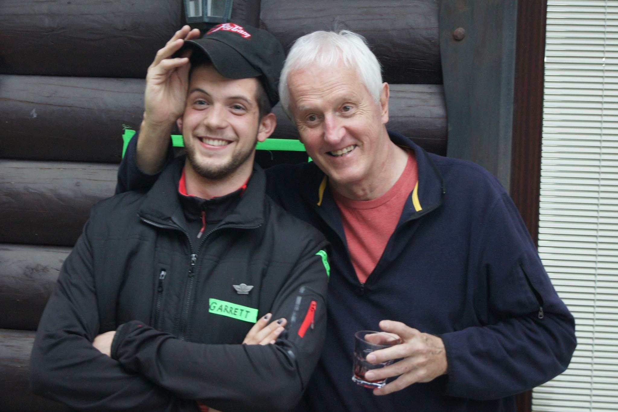 Adam Mendry with Garrett Brown during an early Steadicam workshop